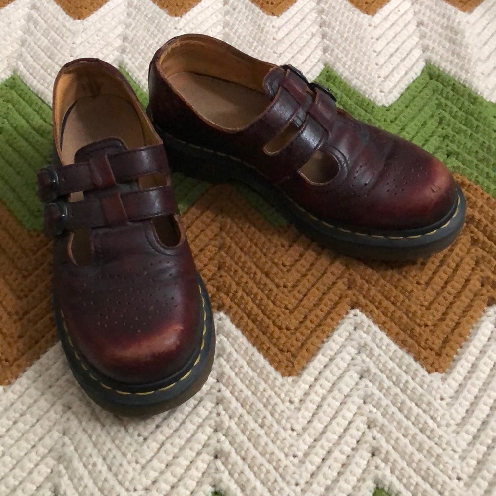 Red Mary Jane doc Martens